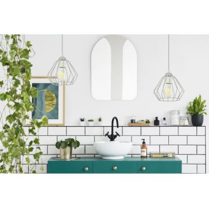 Lampadario a sospensione con filo CEED 1xE27/60W/230V grigio