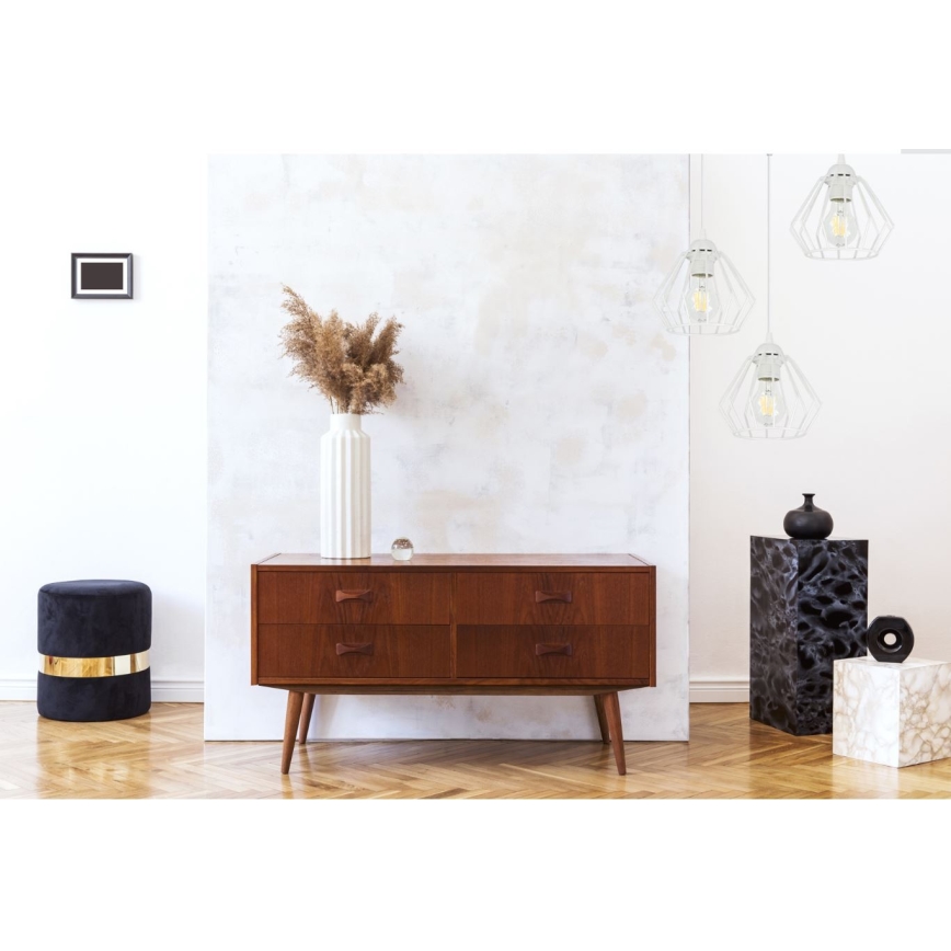 Lampadario a sospensione con filo CEED 3xE27/60W/230V bianco