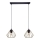 Lampadario a sospensione con filo CEED GOLD 2xE27/60W/230V nero/oro