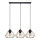 Lampadario a sospensione con filo CEED GOLD 3xE27/60W/230V nero/oro