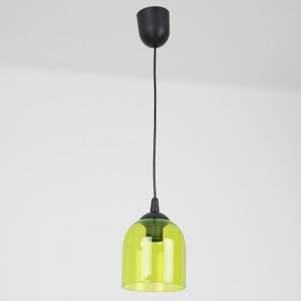 Lampadario a sospensione con filo CHRIS 1xE27/60W/230V verde