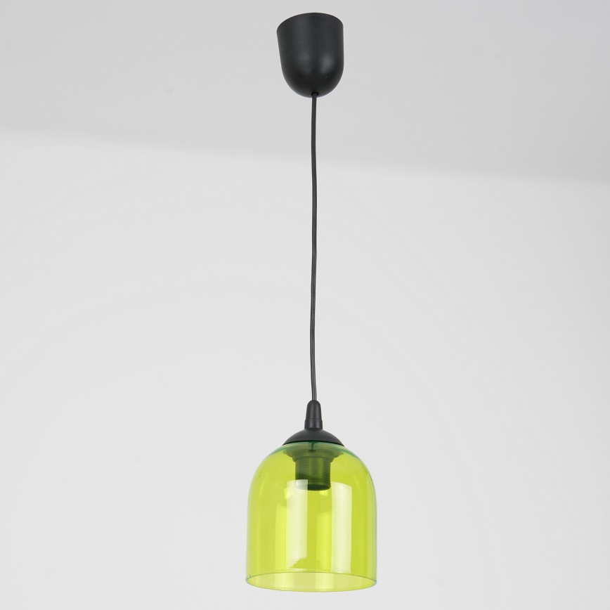 Lampadario a sospensione con filo CHRIS 1xE27/60W/230V verde