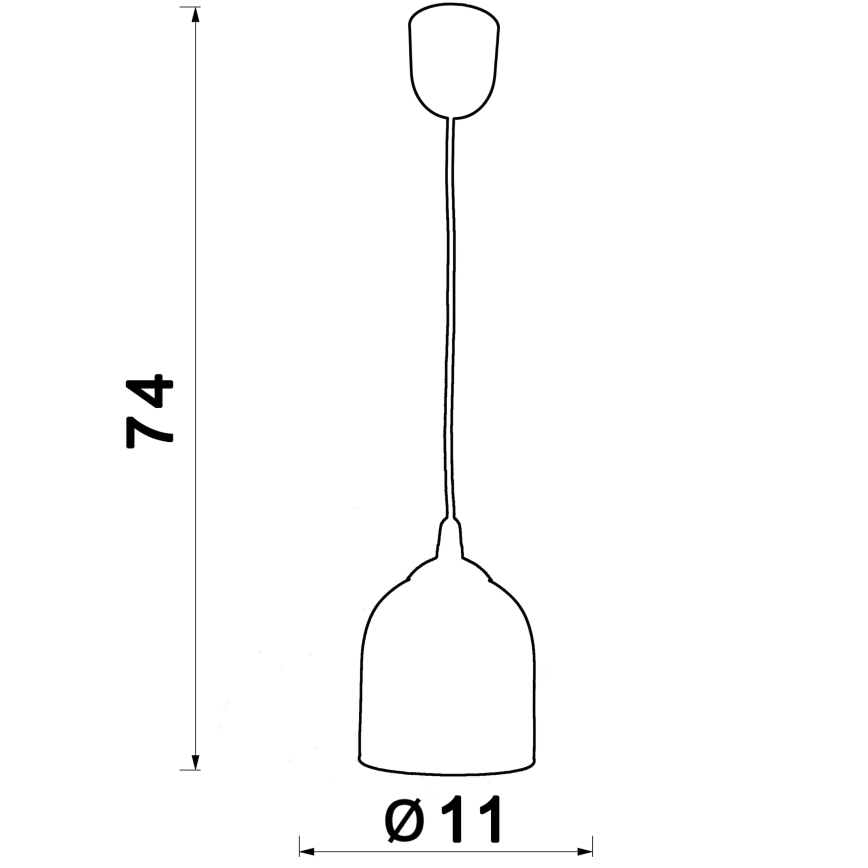 Lampadario a sospensione con filo CHRIS 1xE27/60W/230V verde