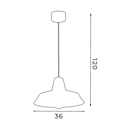 Lampadario a sospensione con filo CLASS 1xE27/15W/230V ottone