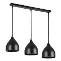 Lampadario a sospensione con filo COMO 3xE27/60W/230V nero