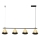 Lampadario a sospensione con filo CONE 4xGU10/10W/230V oro/nero