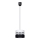 Lampadario a sospensione con filo CORAL 1xE27/60W/230V bianco e nero