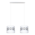 Lampadario a sospensione con filo CORAL 2xE27/60W/230V bianco