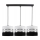 Lampadario a sospensione con filo CORAL 3xE27/60W/230V bianco e nero