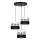 Lampadario a sospensione con filo CORAL 3xE27/60W/230V nero/bianco/cromo opaco diametro 45 cm