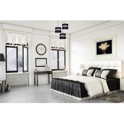 Lampadario a sospensione con filo CORAL 3xE27/60W/230V nero/cromo opaco diametro 45 cm