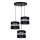 Lampadario a sospensione con filo CORAL 3xE27/60W/230V nero/cromo opaco diametro 45 cm