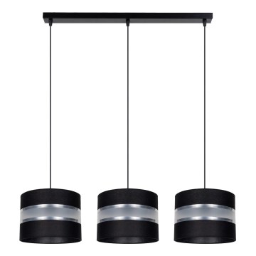 Lampadario a sospensione con filo CORAL 3xE27/60W/230V nero