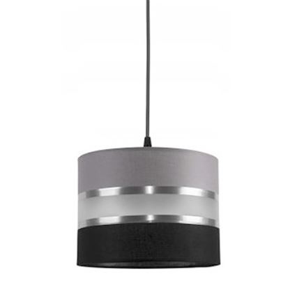 Lampadario a sospensione con filo CORAL S 1xE27/60W/230V nero-grigio