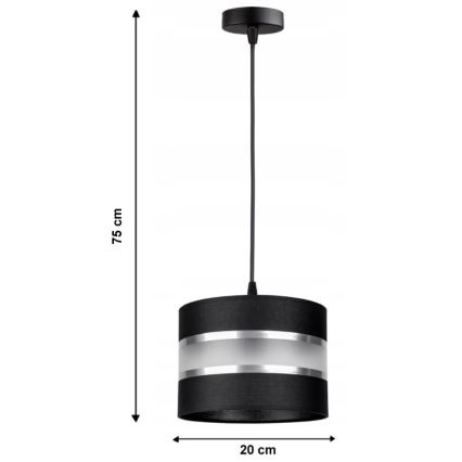 Lampadario a sospensione con filo CORAL S 1xE27/60W/230V nero