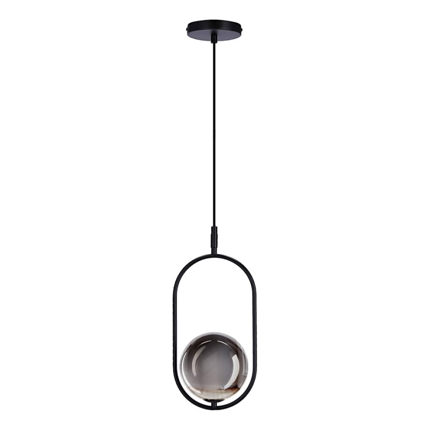 Lampadario a sospensione con filo CORDEL 1xG9/28W/230V nero/fumé nero