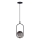 Lampadario a sospensione con filo CORDEL 1xG9/28W/230V nero/fumé nero