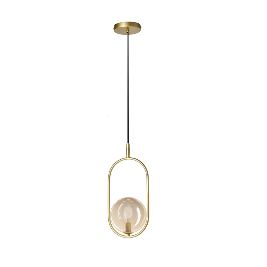 Lampadario a sospensione con filo CORDEL 1xG9/28W/230V ottone/fumé beige