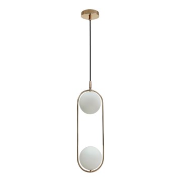 Lampadario a sospensione con filo CORDEL 2xG9/28W/230V oro