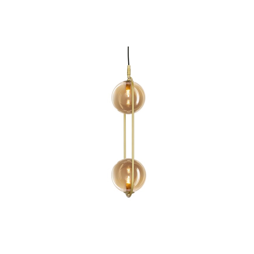 Lampadario a sospensione con filo CORDEL 2xG9/28W/230V ottone/fumé beige
