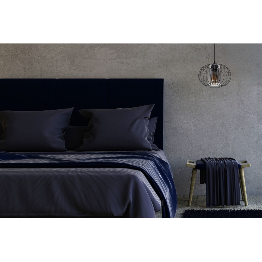 Lampadario a sospensione con filo CORRINI 1xE27/60W/230V diametro 25 cm nero/grigio