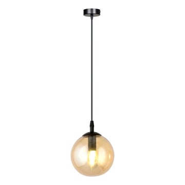 Lampadario a sospensione con filo COSMO 1xE14/10W/230V diametro 14 cm nero/beige
