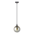 Lampadario a sospensione con filo COSMO 1xE14/10W/230V diametro 14 cm nero/grigio