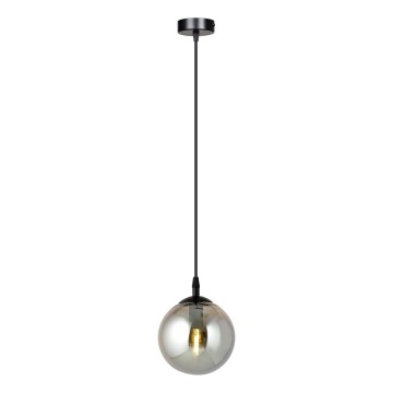 Lampadario a sospensione con filo COSMO 1xE14/10W/230V diametro 14 cm nero/grigio