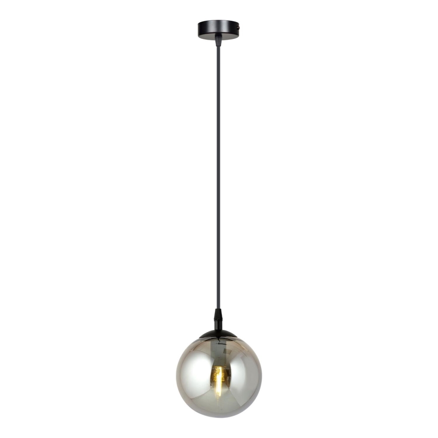 Lampadario a sospensione con filo COSMO 1xE14/10W/230V diametro 14 cm nero/grigio
