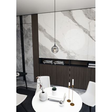 Lampadario a sospensione con filo COSMO 1xE14/10W/230V diametro 14 cm nero/grigio