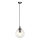 Lampadario a sospensione con filo COSMO 1xE14/10W/230V diametro 14 cm nero/limpido