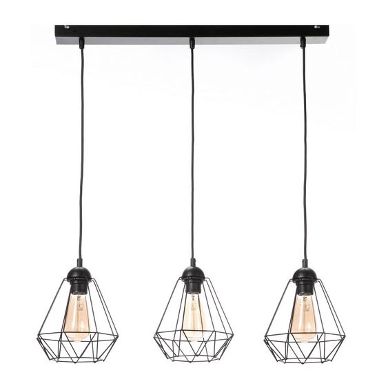 Lampadario a sospensione con filo DIAMENT MINI 3xE27/60W/230V