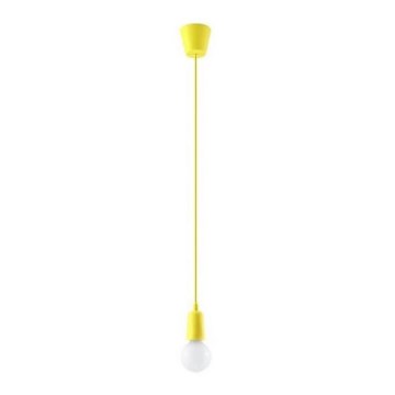 Lampadario a sospensione con filo DIEGO 1xE27/60W/230V giallo