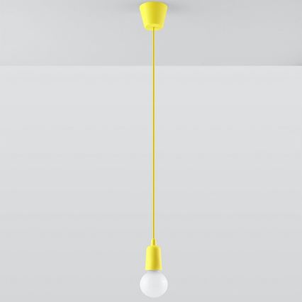 Lampadario a sospensione con filo DIEGO 1xE27/60W/230V giallo
