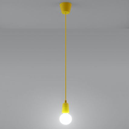 Lampadario a sospensione con filo DIEGO 1xE27/60W/230V giallo
