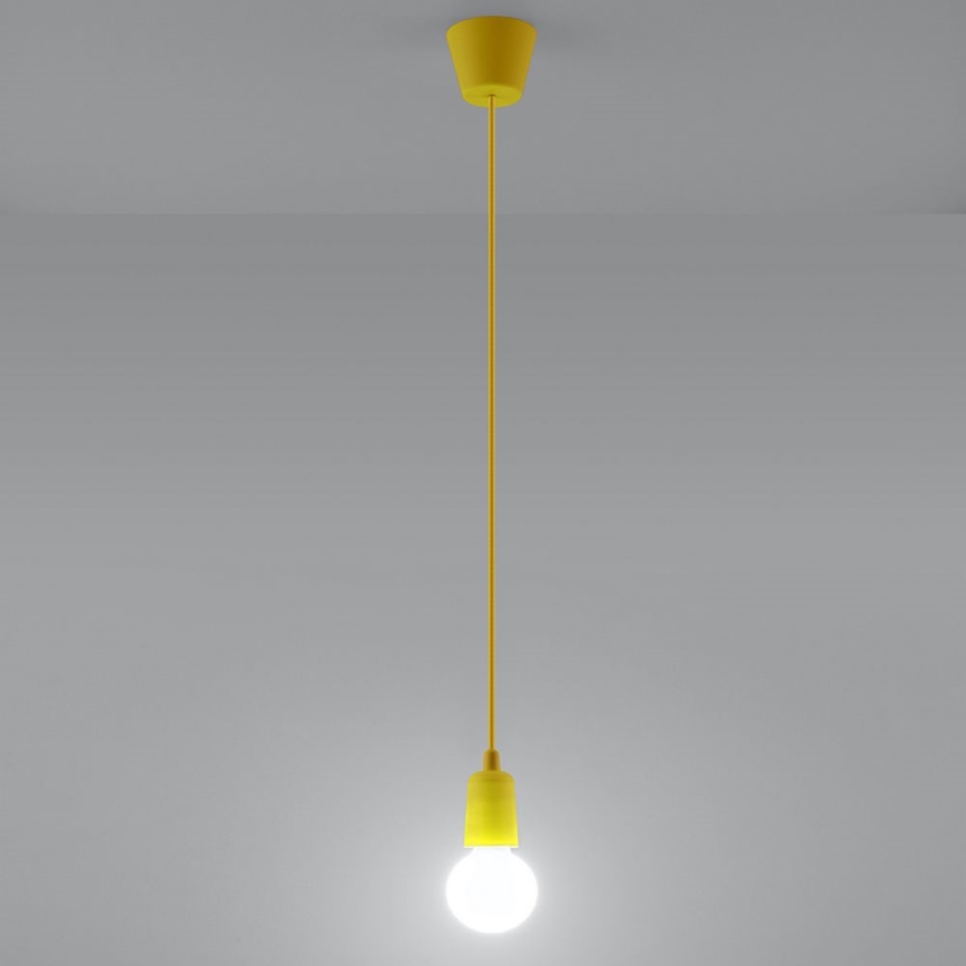Lampadario a sospensione con filo DIEGO 1xE27/60W/230V giallo