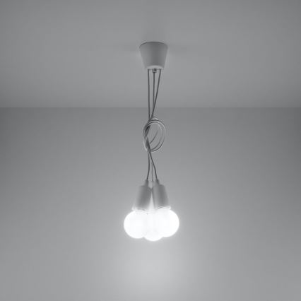 Lampadario a sospensione con filo DIEGO 3xE27/60W/230V