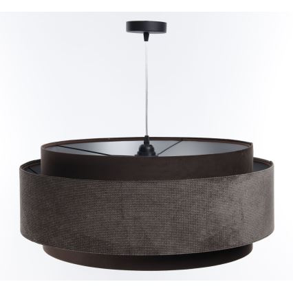 Lampadario a sospensione con filo DOBLO 1xE27/60W/230V marrone/argento d.60 cm