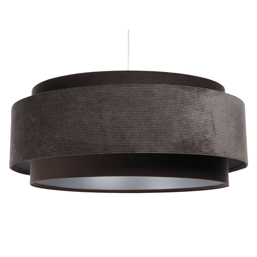 Lampadario a sospensione con filo DOBLO 1xE27/60W/230V marrone/argento d.60 cm