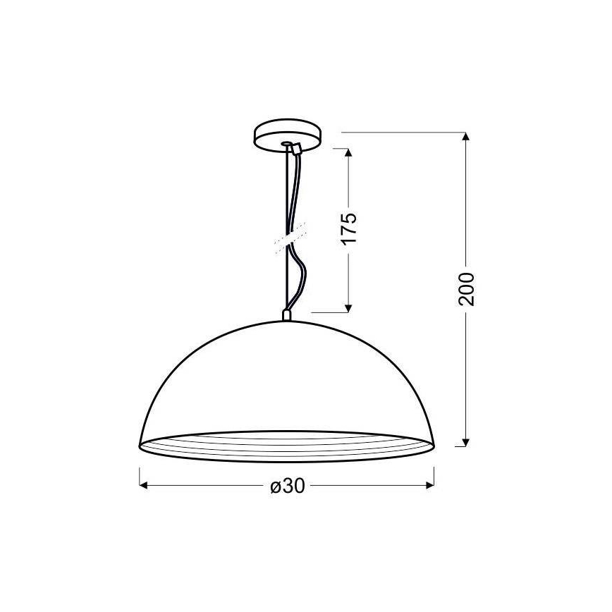 Lampadario a sospensione con filo DORADA 1xE27/60W/230V rame