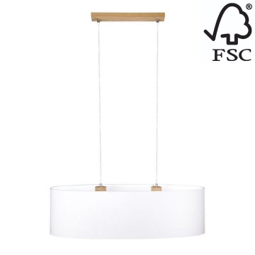 Lampadario a sospensione con filo DOVE 2xE27/40W/230V quercia- certificato FSC