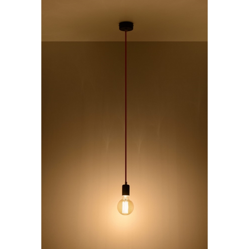Lampadario a sospensione con filo EDISON 1xE27/60W/230V nero