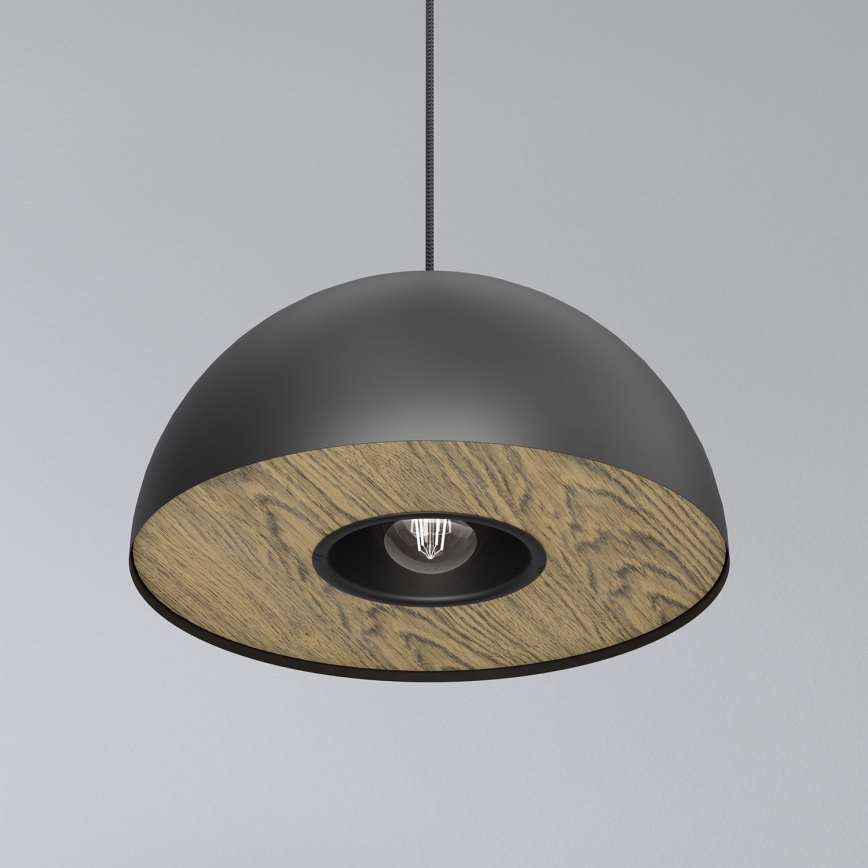 Lampadario a sospensione con filo ELGUND 1xE27/15W/230V nero