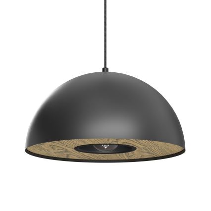 Lampadario a sospensione con filo ELGUND 1xE27/15W/230V nero