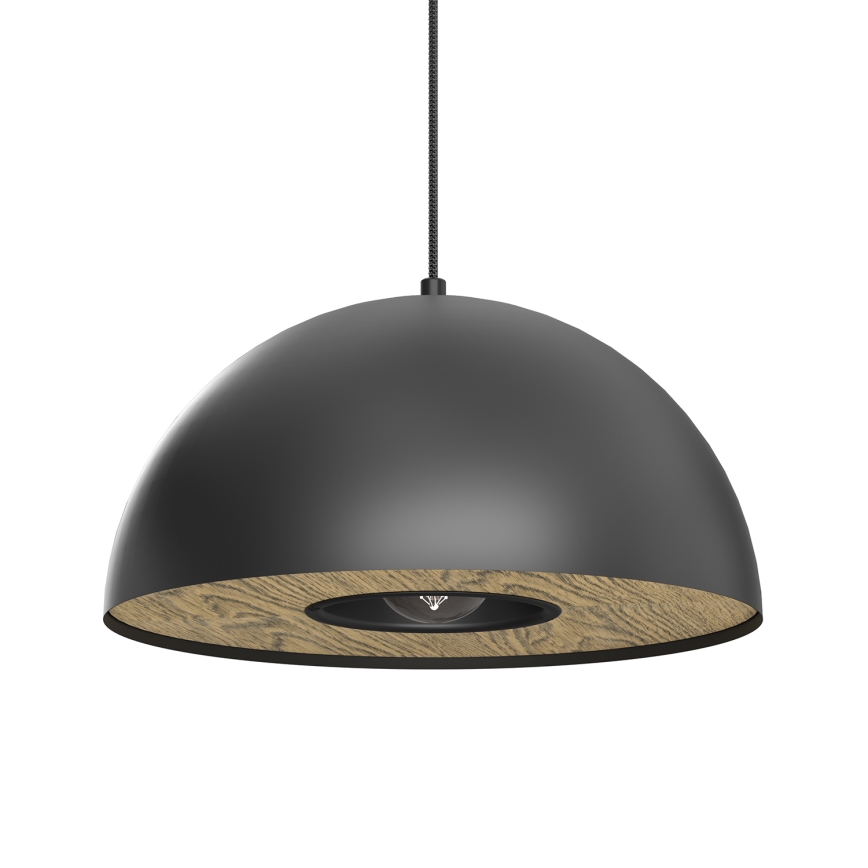 Lampadario a sospensione con filo ELGUND 1xE27/15W/230V nero