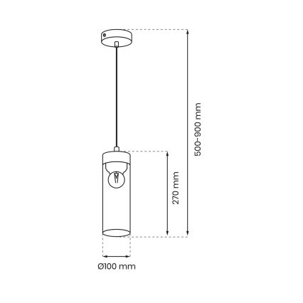 Lampadario a sospensione con filo ELICA 1xE27/60W/230V