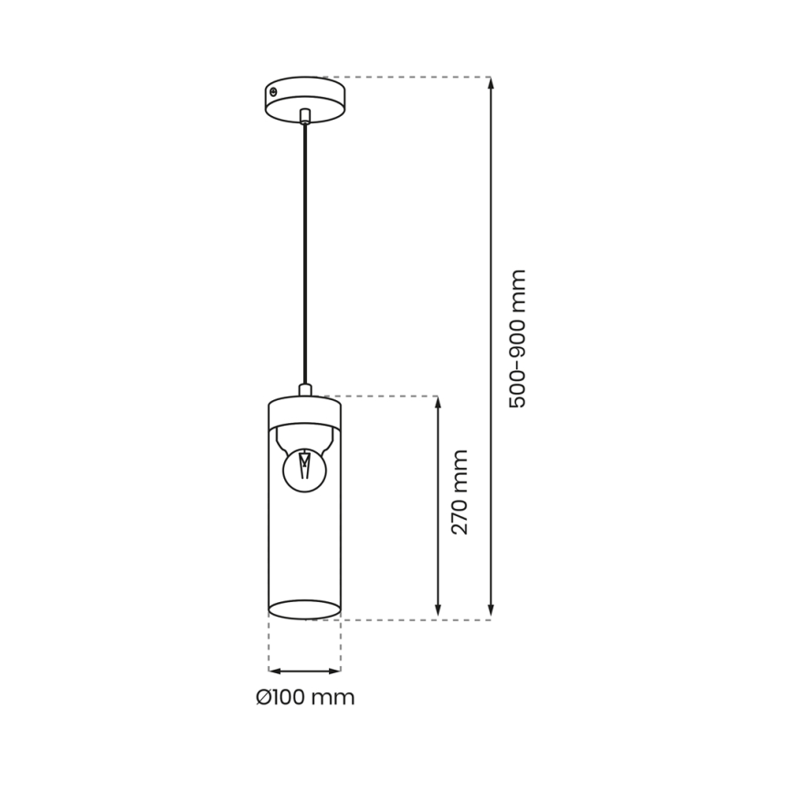 Lampadario a sospensione con filo ELICA 1xE27/60W/230V