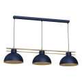 Lampadario a sospensione con filo ESTATE 3xE27/15W/230V blu