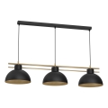 Lampadario a sospensione con filo ESTATE 3xE27/15W/230V nero