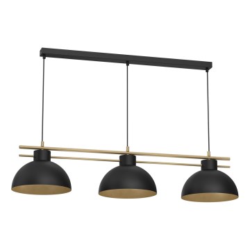 Lampadario a sospensione con filo ESTATE 3xE27/15W/230V nero